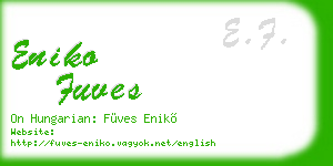 eniko fuves business card