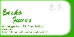 eniko fuves business card